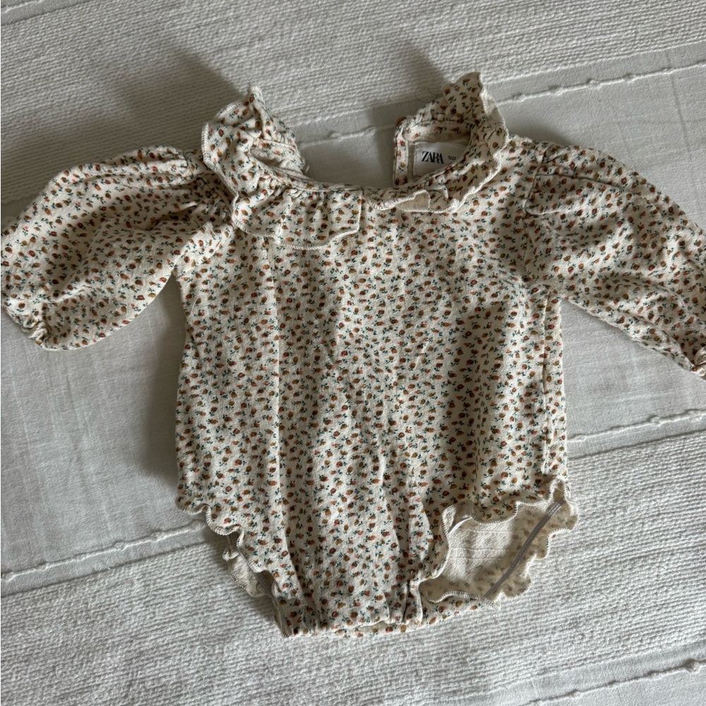 Zara Floral Cream Kids Dress